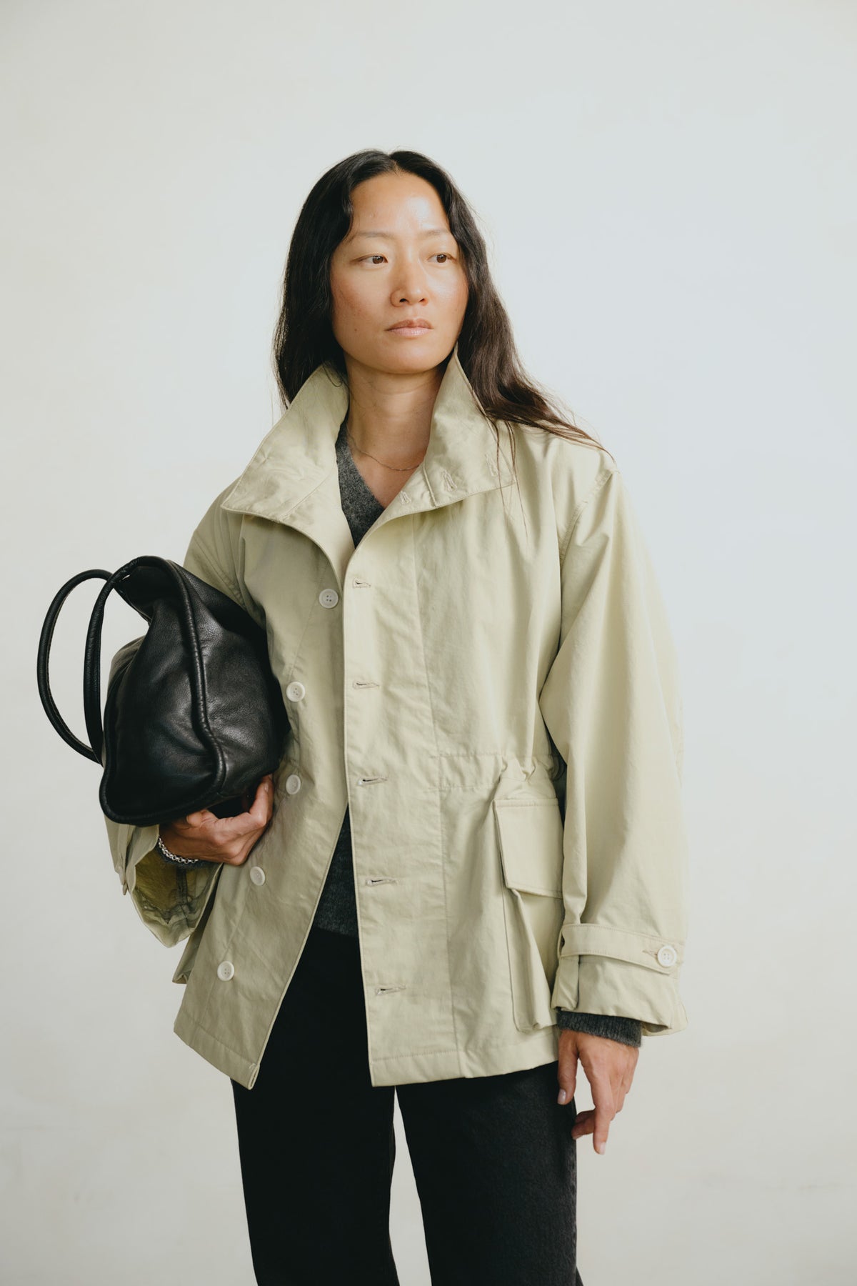 Anorak, Recycled Nylon Gabardine, Light Khaki