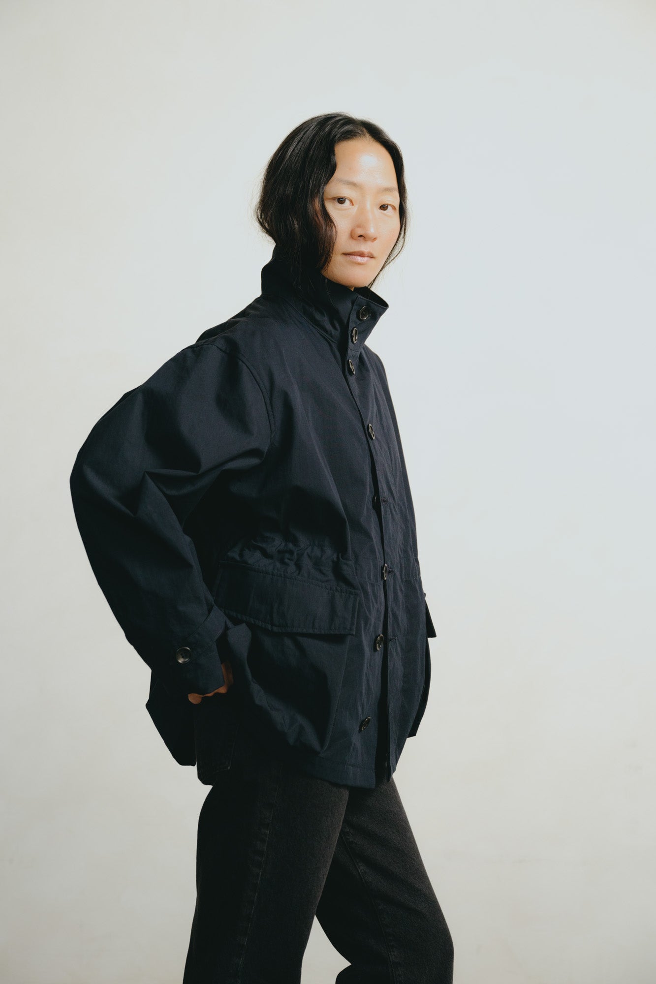 Anorak, Recycled Nylon Gabardine, Navy