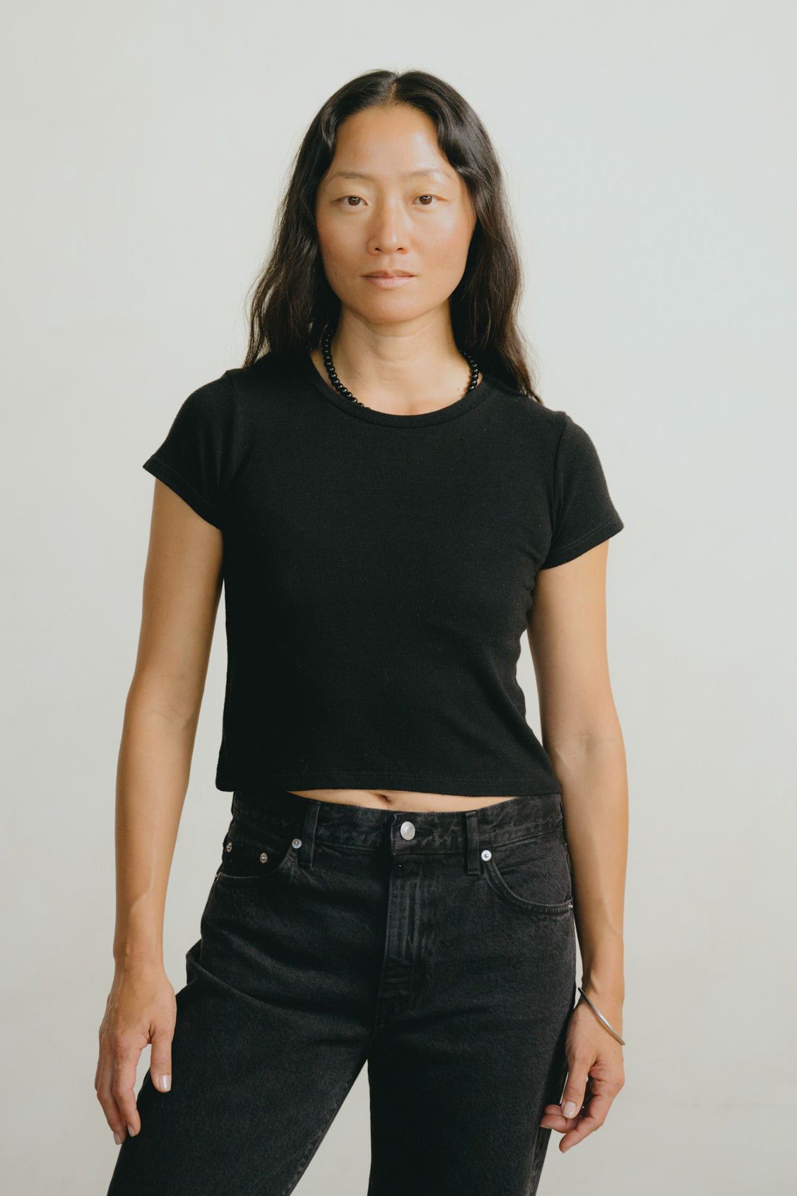 Lou Tee, Regen Silk Noil Jersey, Black