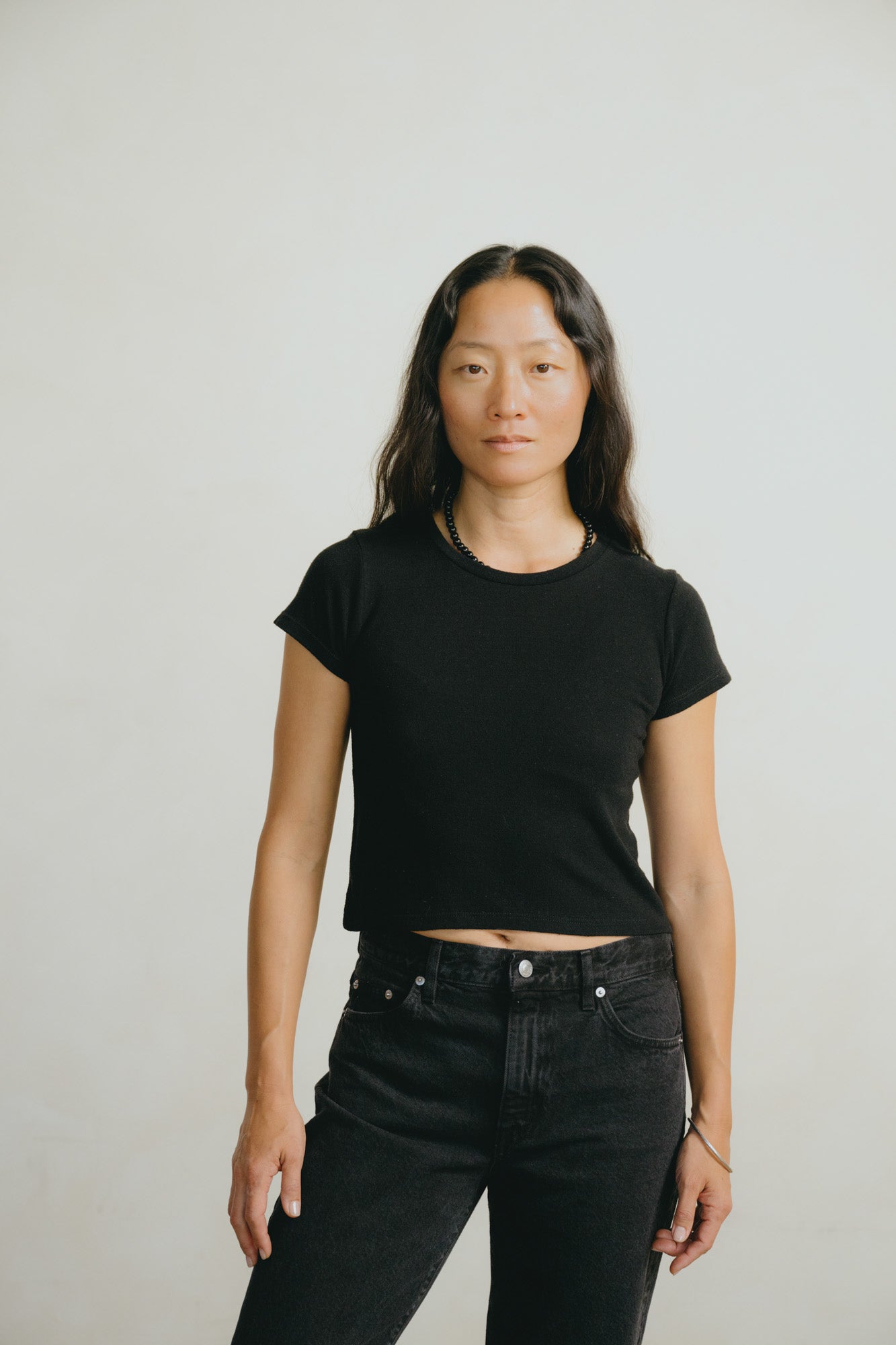 Lou Tee, Regen Silk Noil Jersey, Black