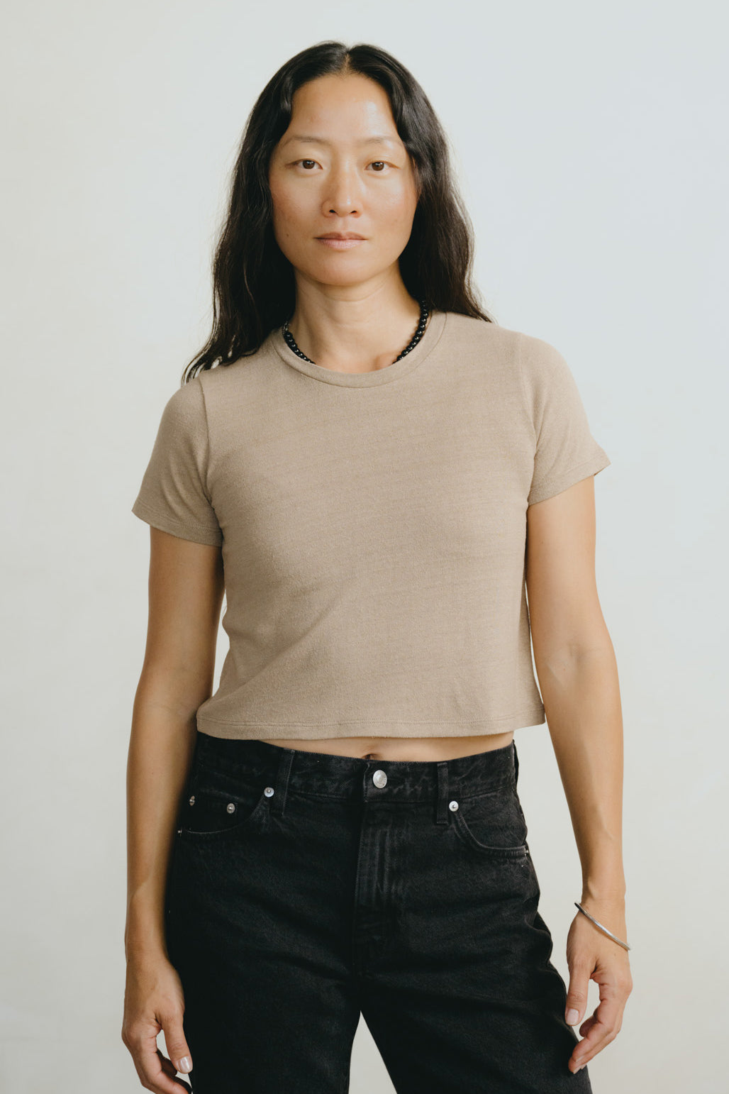Lou Tee, Regen Silk Noil Jersey, Tea