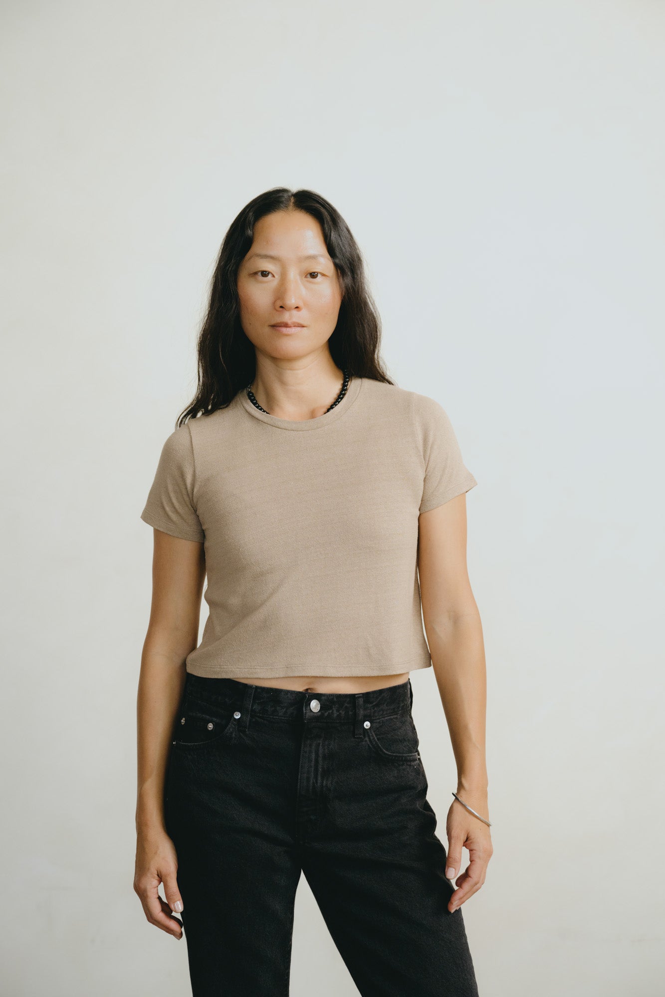 Lou Tee, Regen Silk Noil Jersey, Tea