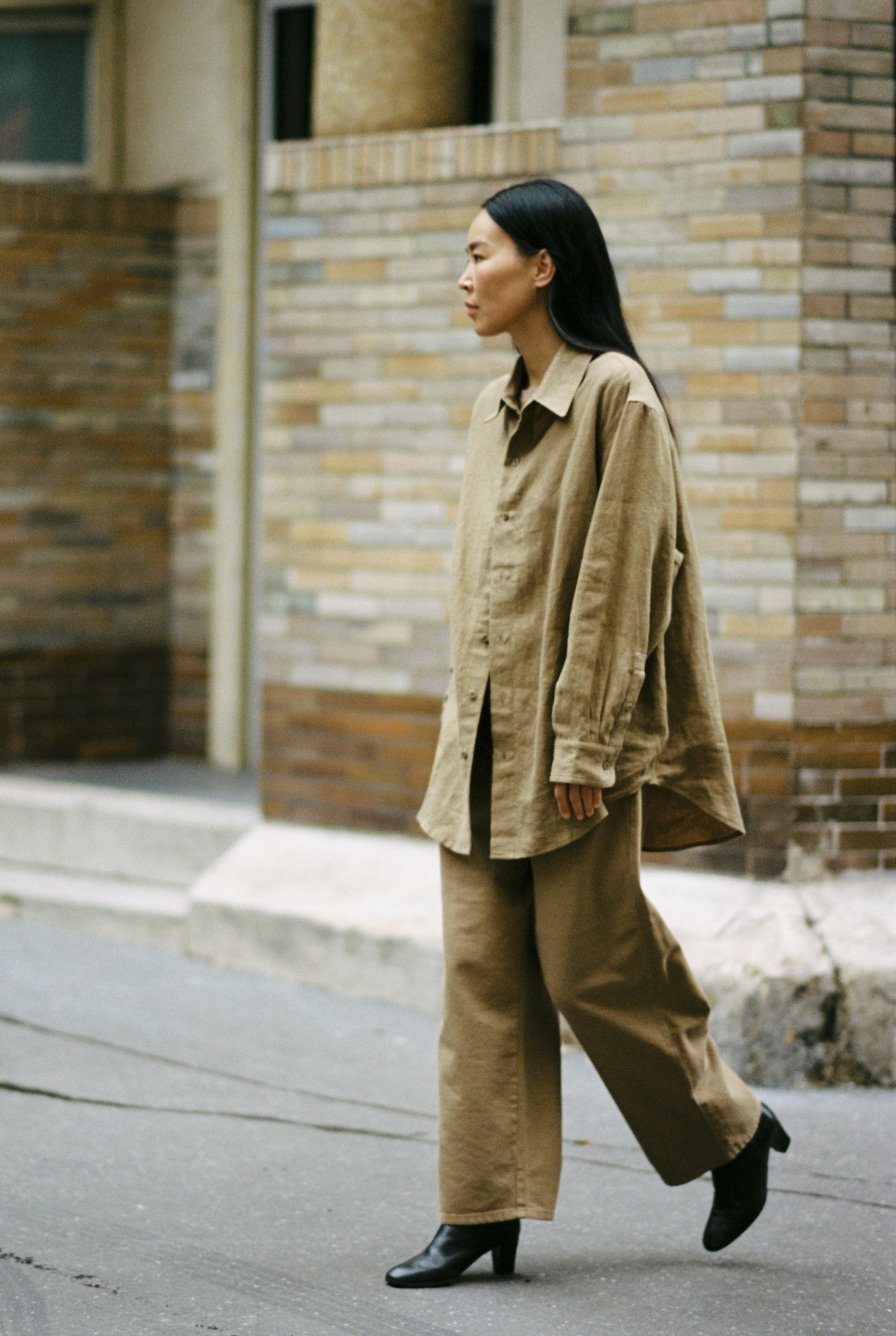 (Imperfect) Vija Shirt, Linen, Khaki