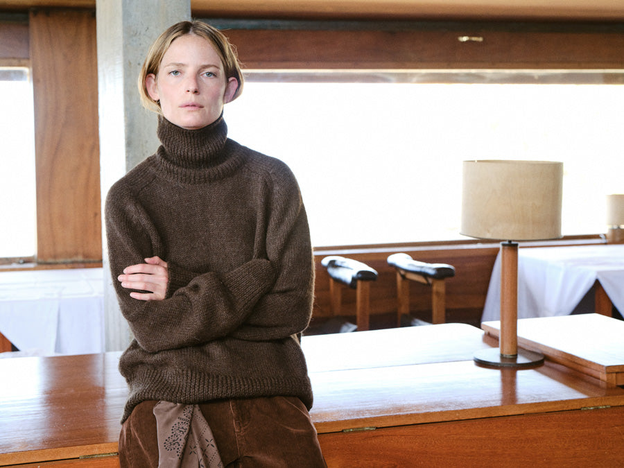 Rue Turtleneck, Alpaca Wool, Walnut
