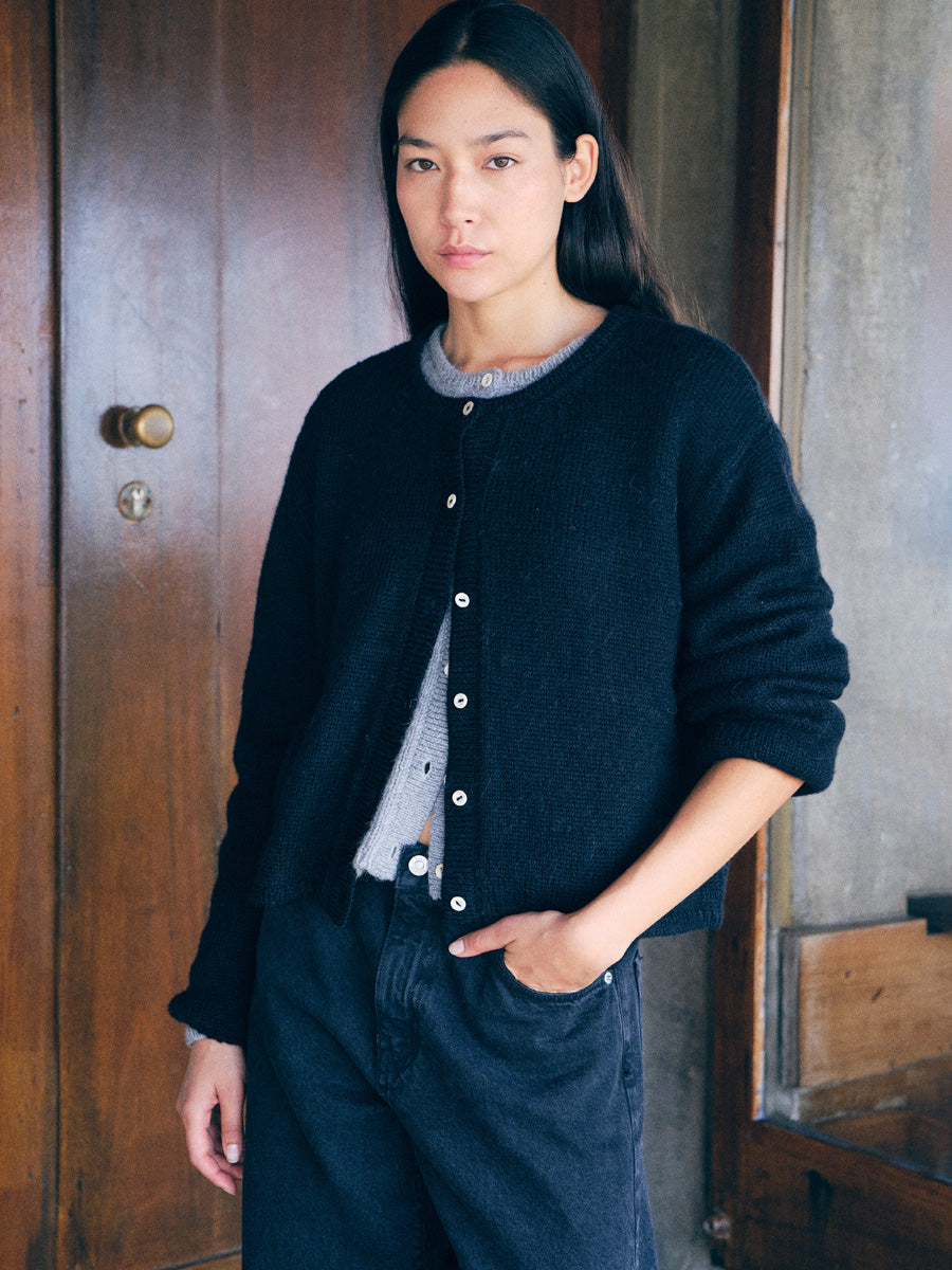 Everyday Cardigan, Baby Alpaca, Black