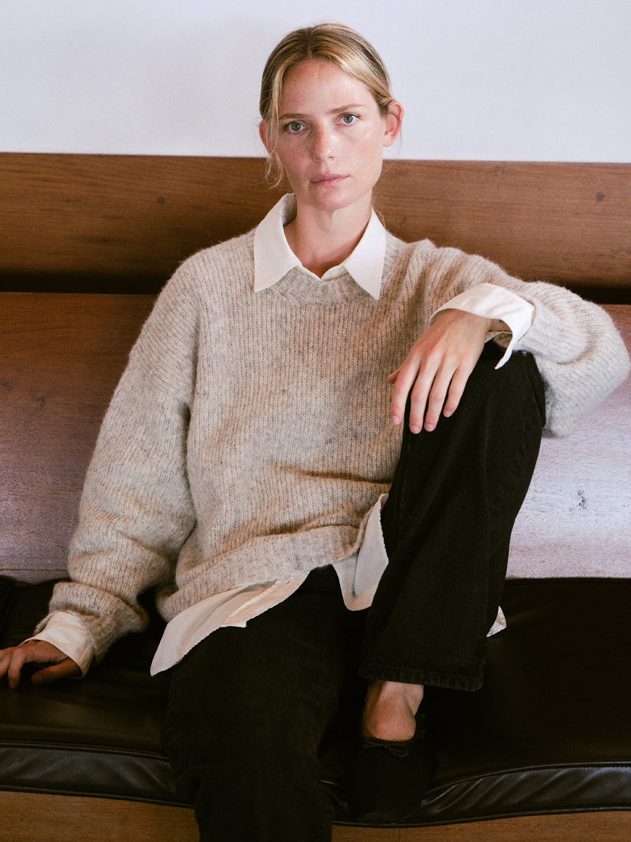 Chleo Crew, Alpaca Cotton, Fog