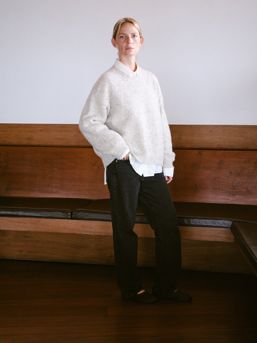 Chleo Crew, Alpaca Cotton, Fog