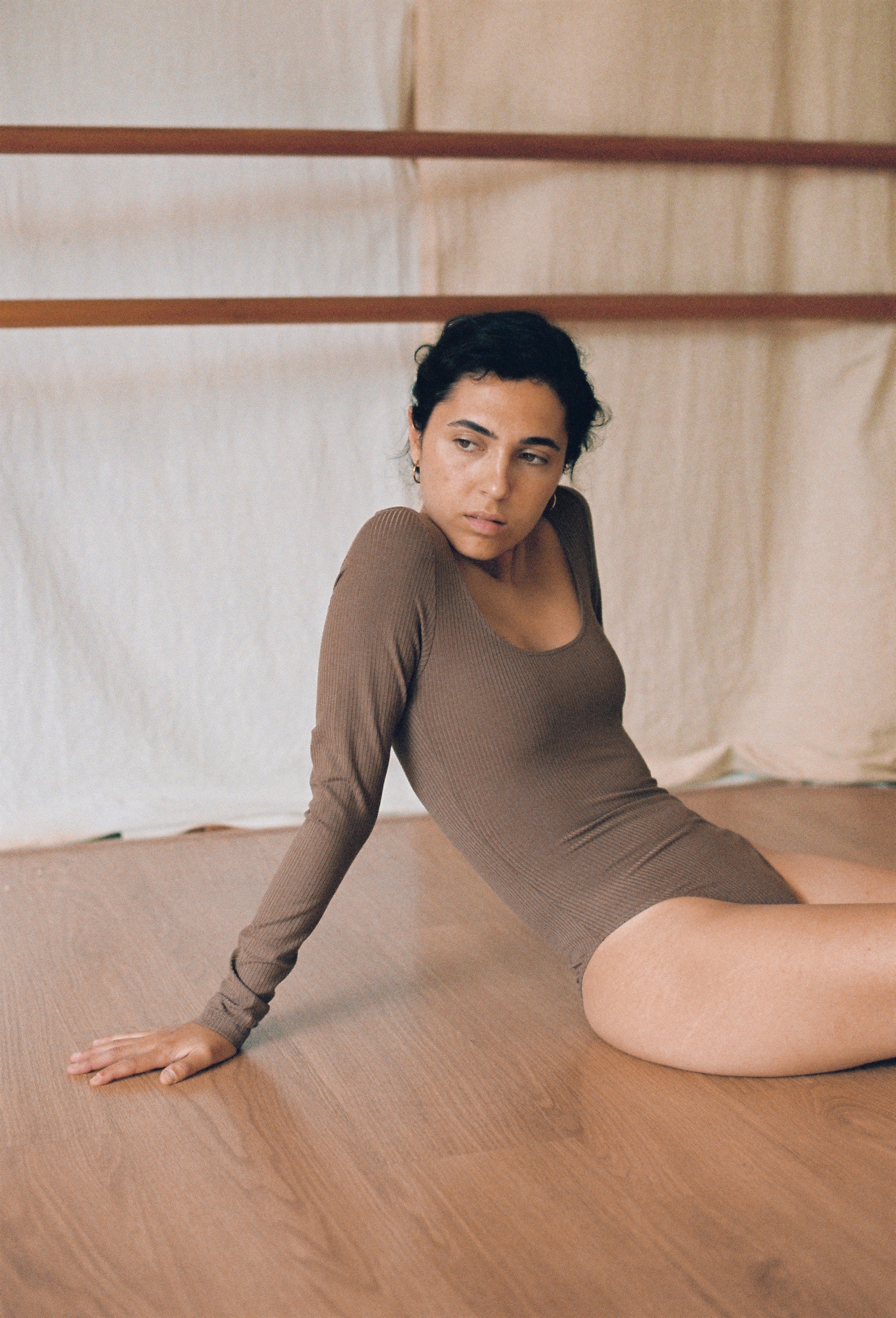 (Imperfect) Rosie Bodysuit, Tencel Rib, Cocoa