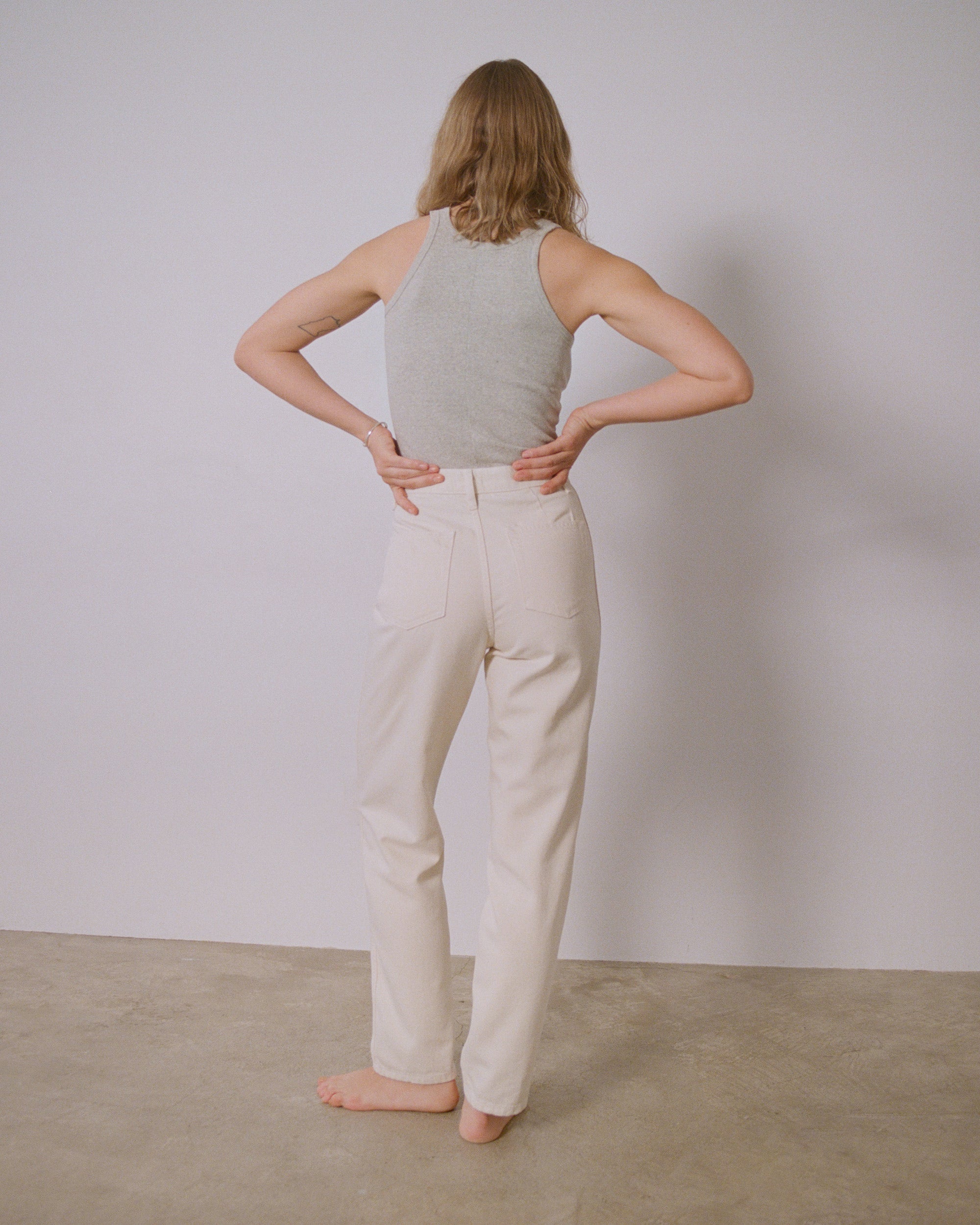 (Imperfect) Boy Tank, Regen Silk Noil Jersey, Heather Grey