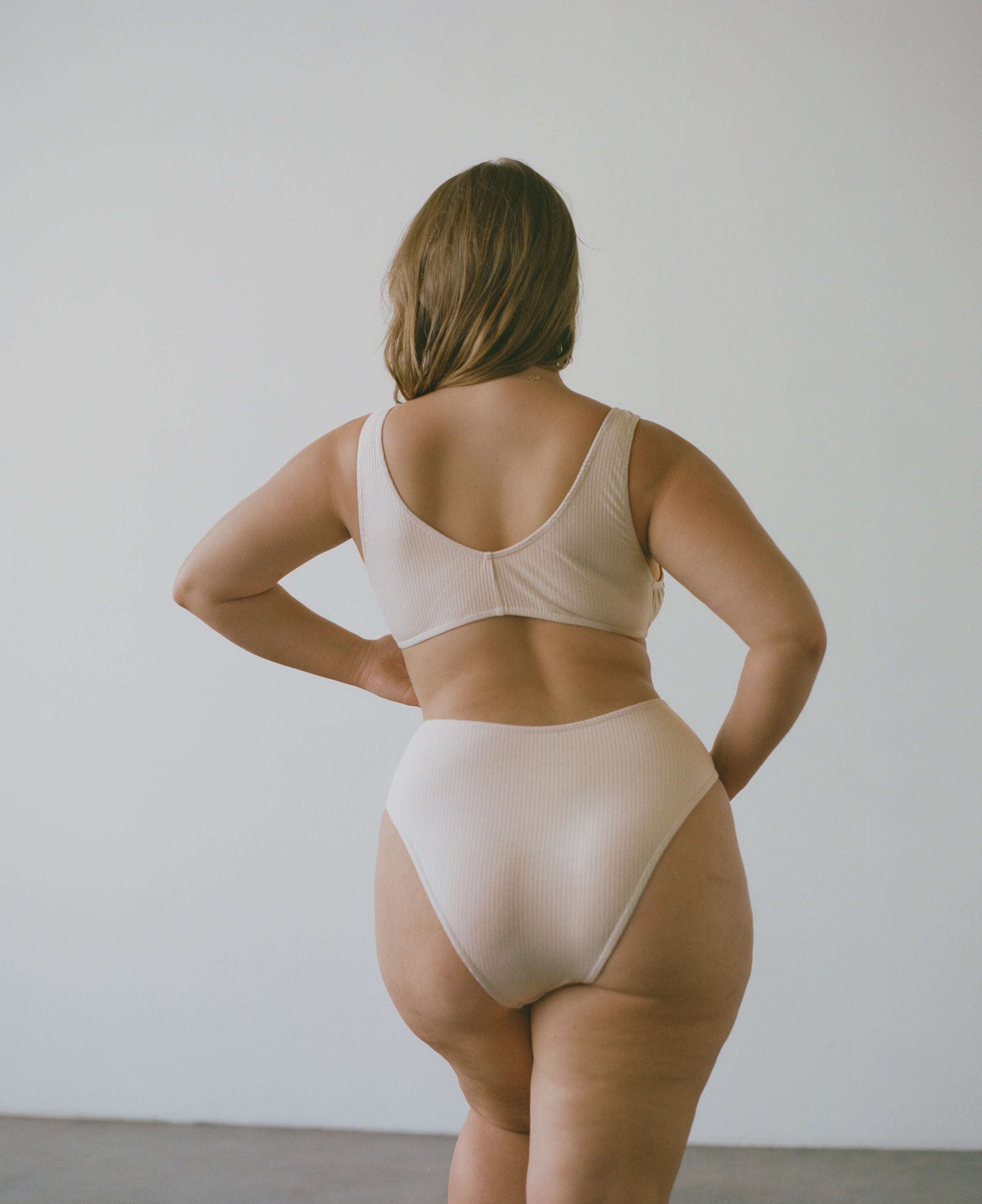 (Imperfect) Verona Bralette, Tencel Rib, Shell