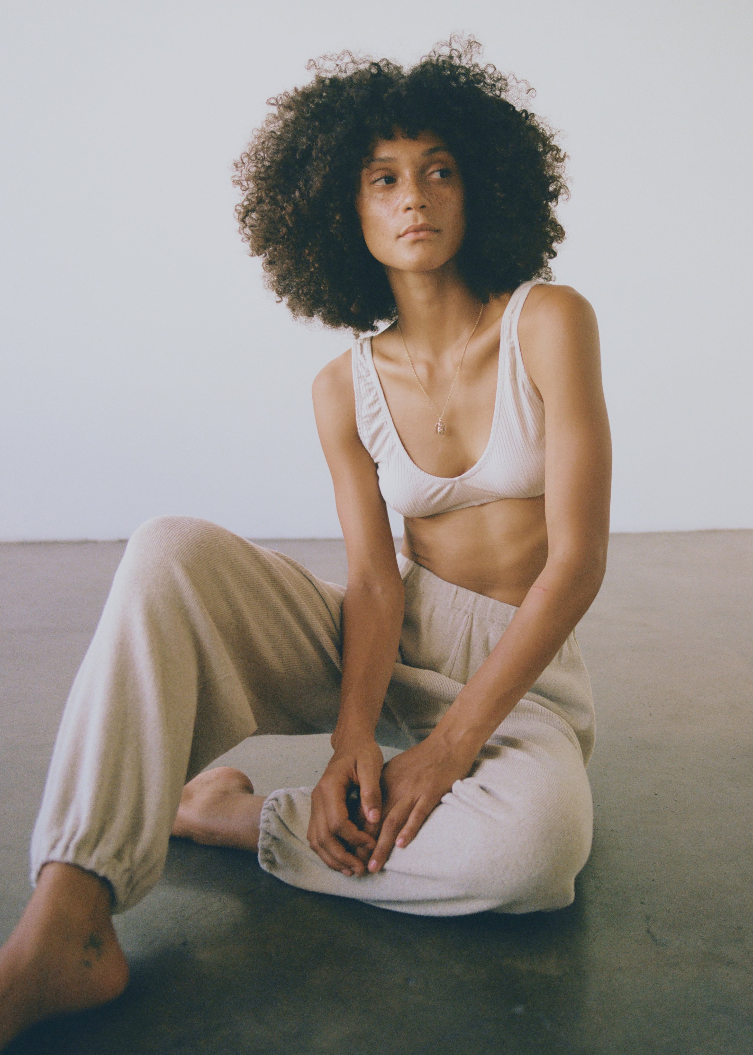 (Imperfect) Verona Bralette, Tencel Rib, Shell