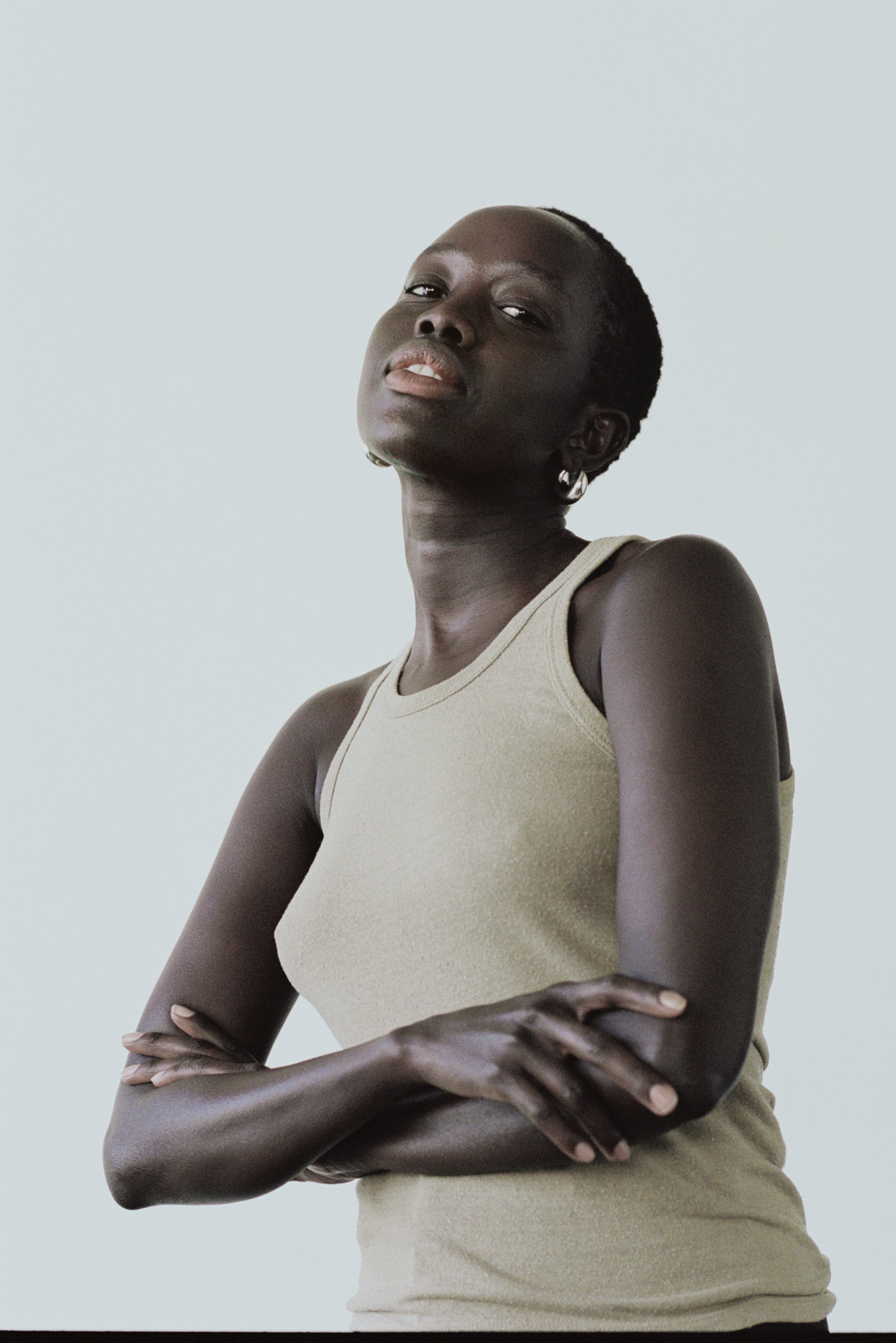 (Imperfect) Boy Tank, Regen Silk Noil Jersey, Sage