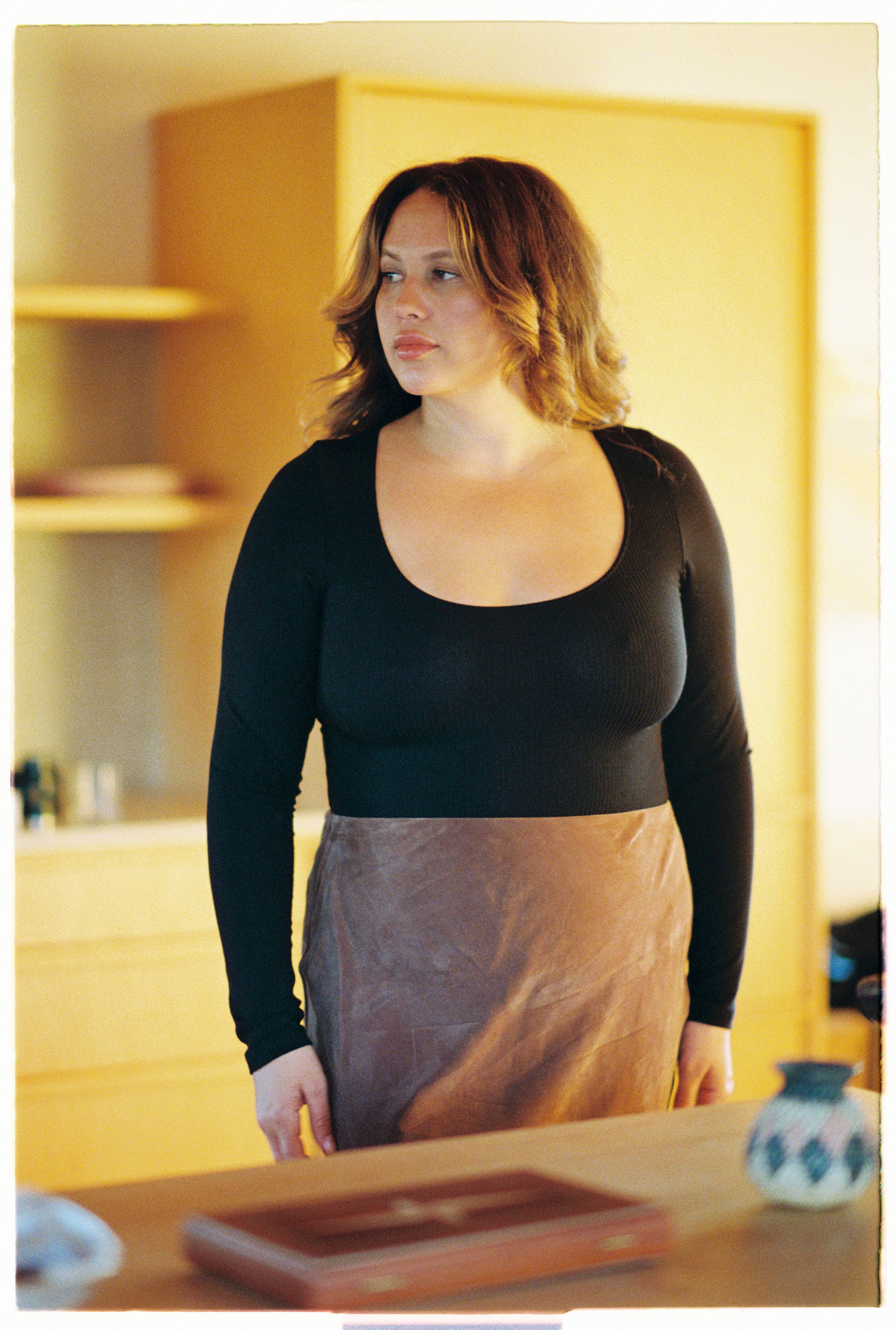 (Imperfect) Rosie Bodysuit, Tencel Rib, Black