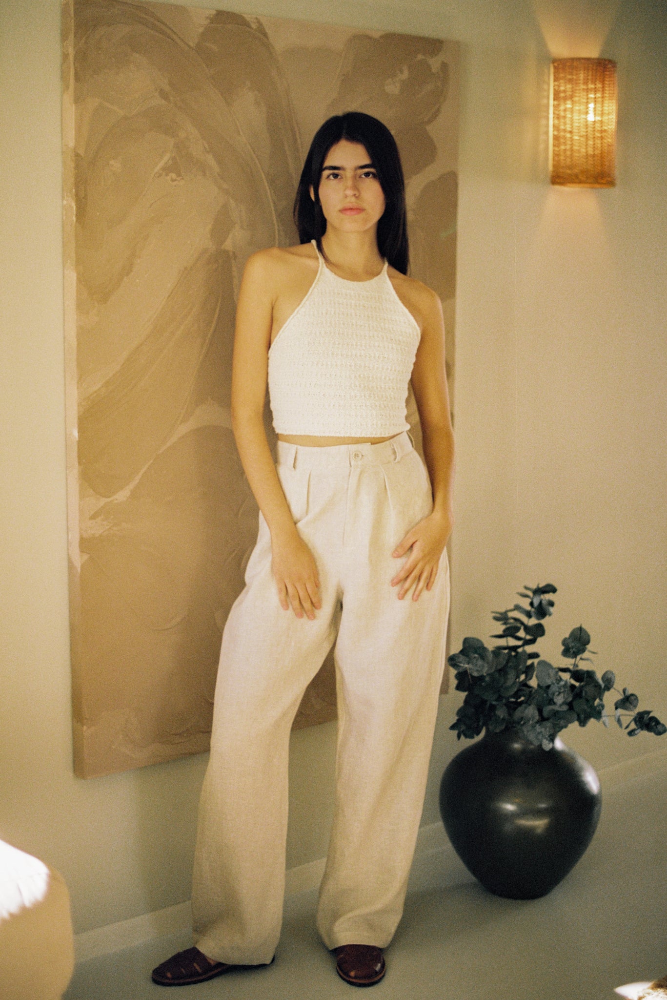 (Imperfect) Linen Trouser, Laundered Linen, Oatmeal